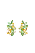 Havanna Earrings, 18k Gold, Rhodium Plating & Crystals